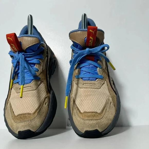 PUMA Men's Hiking Outdoors Rs-Trck Explore Sand/Tiger's Eye/Blue Sneakers Sz 5 - Picture 5 of 8
